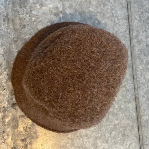 Vintage Fuzzy Fleece Bucket Fisherman Hat Cap Chocolate Brown 90s Y2K Winter - Picture 6 of 7